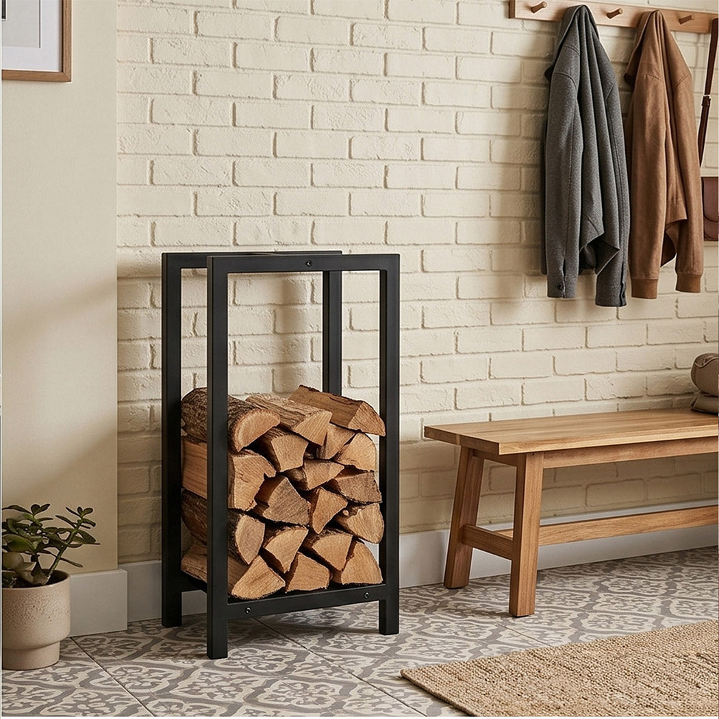 Firewood Rack Metal Log Holder Indoor Outdoor | Simpledeals