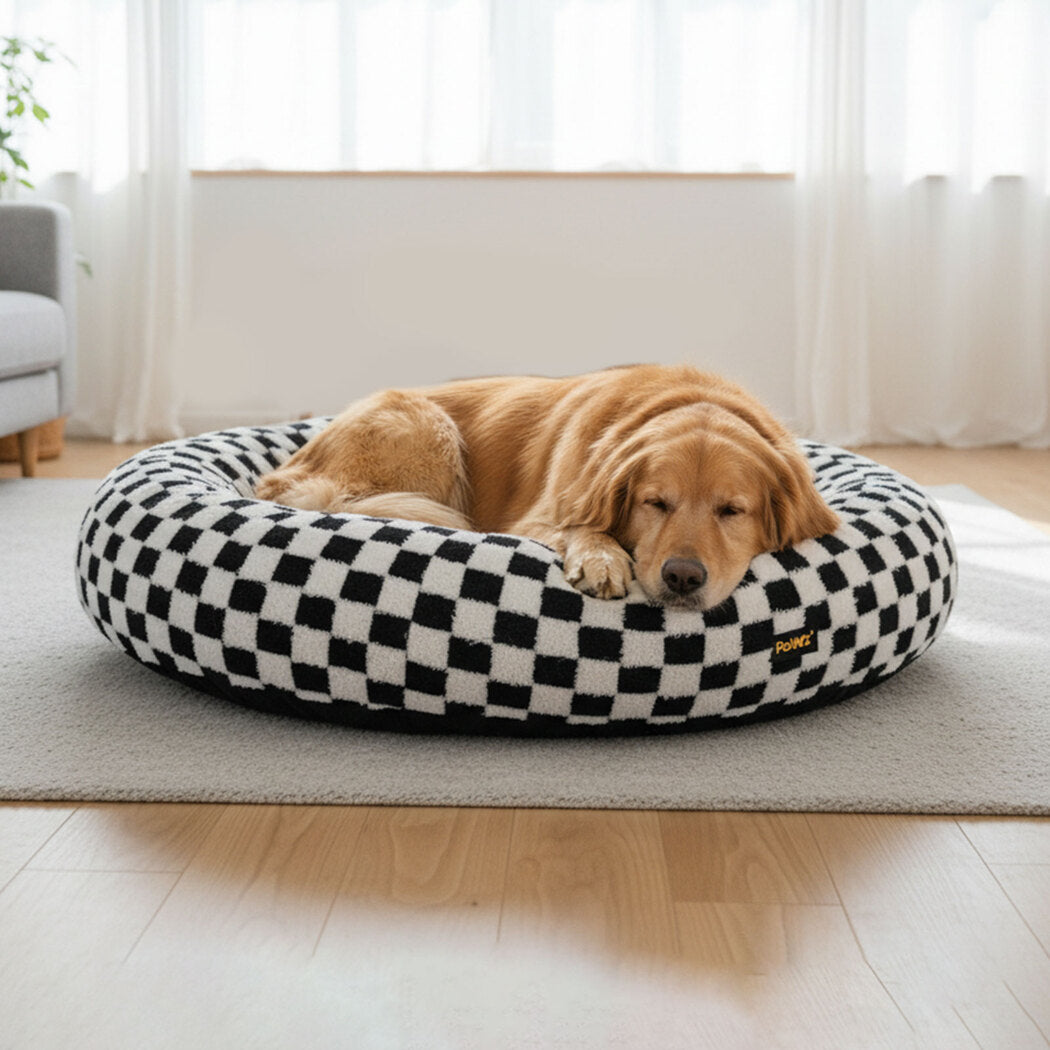 Plush Dog Bed Calming 70x70x11cm