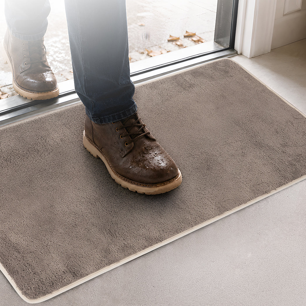 Non Slip Door Mat Beige 80x50x1cm