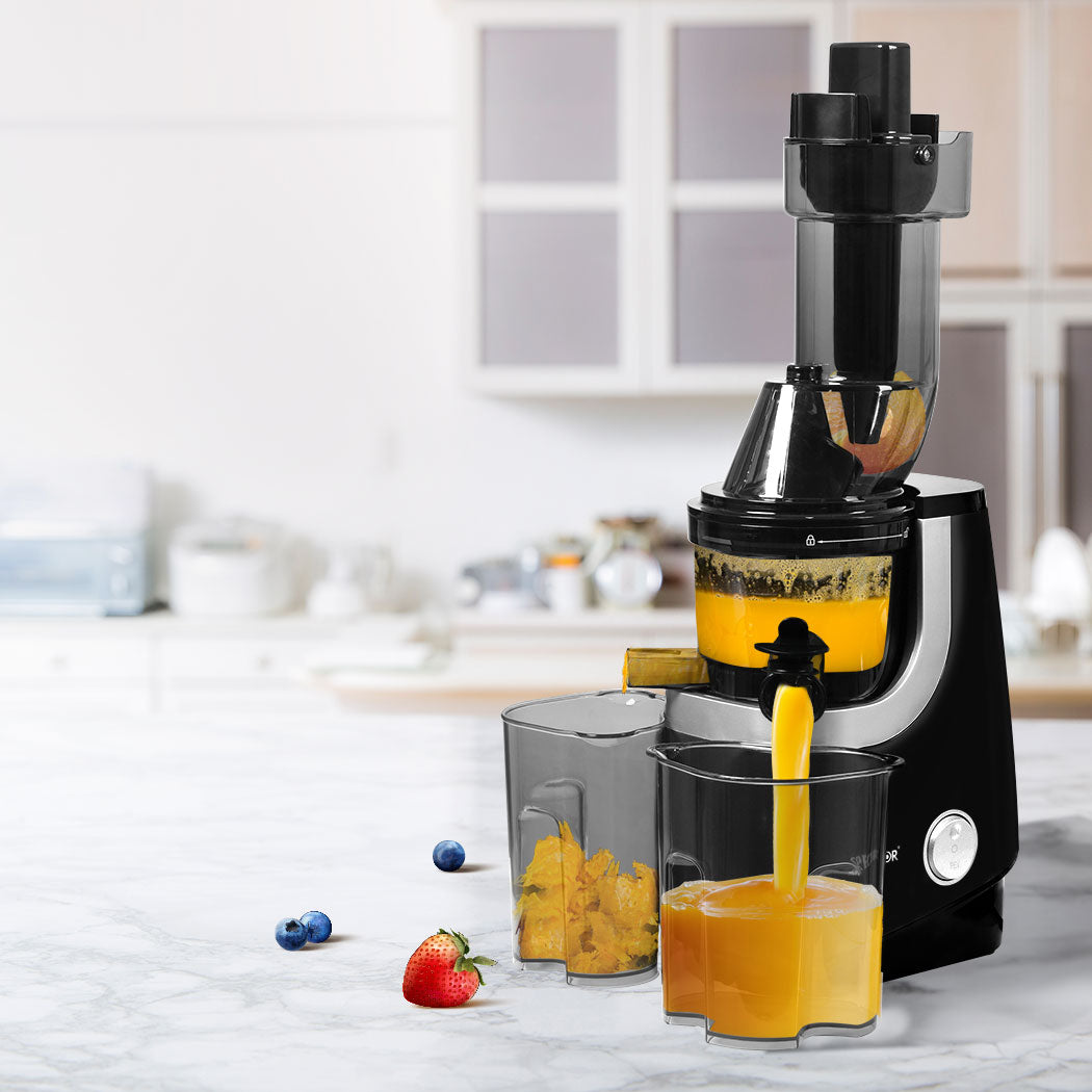 Luxury Slow Juicer Cold Press Whole Black  Wood Finish Classic, id4