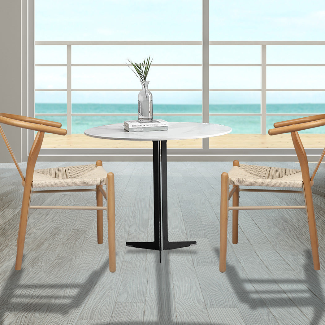 Minimalist 4x Dining Chairs Wooden Hans  Comfortable Design