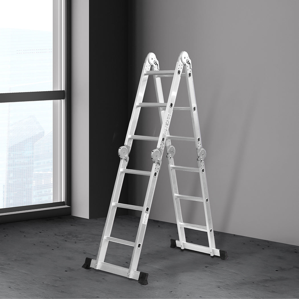 Multi Purpose Ladder 3.6M Aluminium Folding Platform Household Office Extension