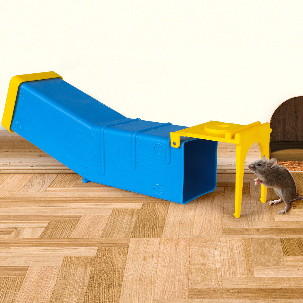 2x L Mouse Rat Trap Cage Catch Blue Large, Reusable
