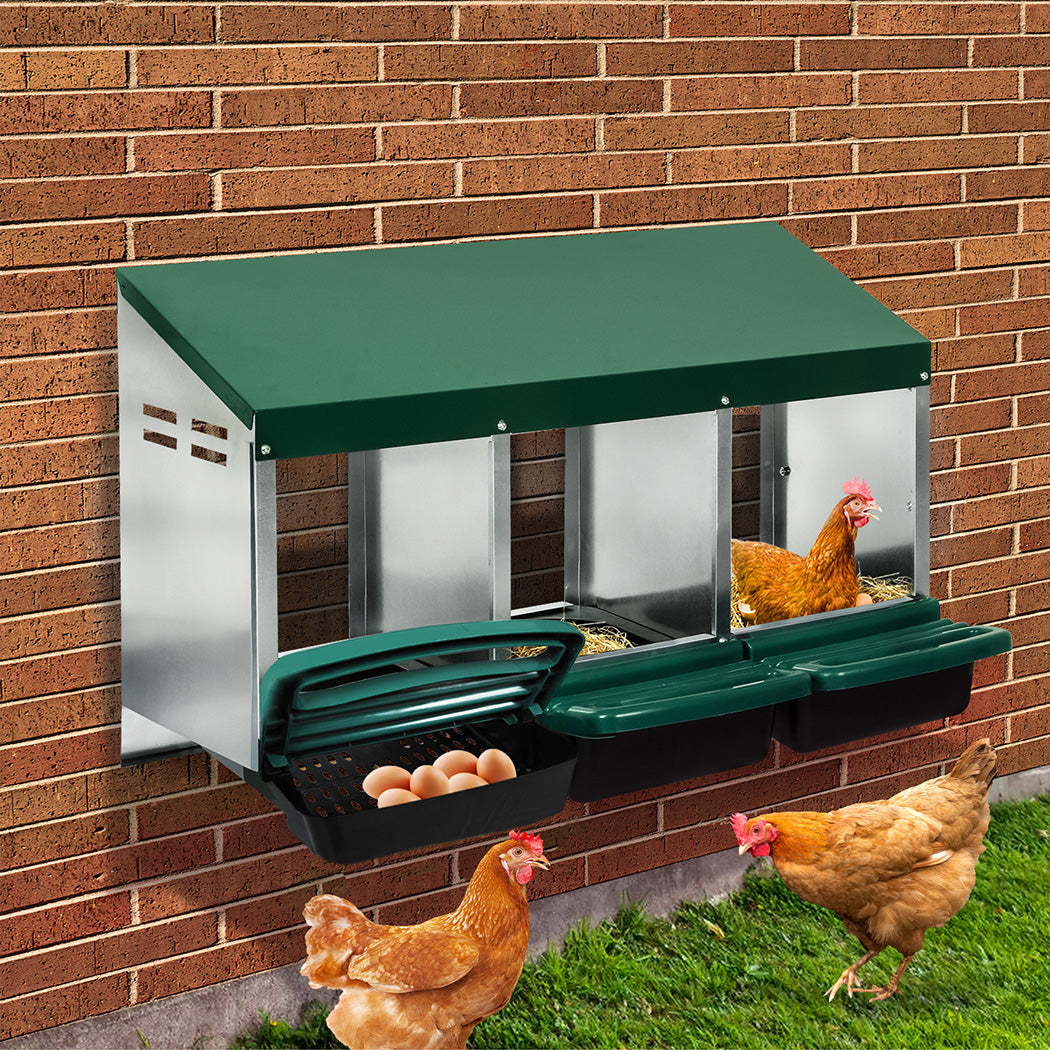 Chicken Coop Hutch Green 80x52x78.5cm