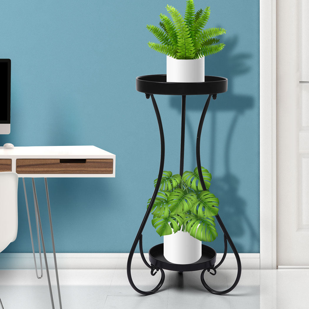 Plant Stand 2 Tiers Outdoor Indoor - Medium