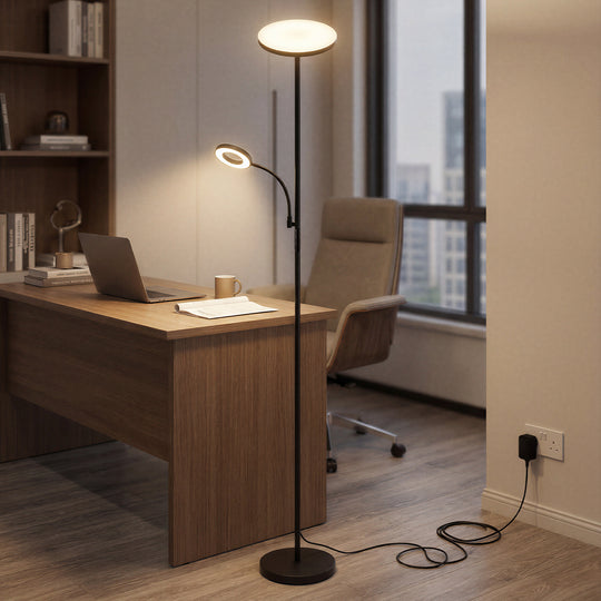 Floor Lamp 2-in-1 Reading Light Remote Timer | Simpledeals