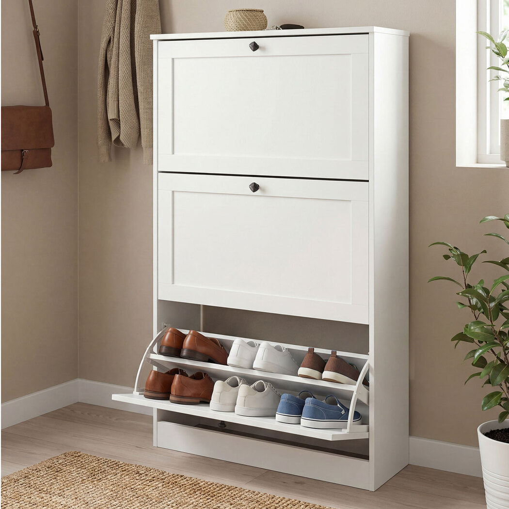 Flip Drawer Shoe Cabinet 3 Drawer Storage Rack | Simpledeals