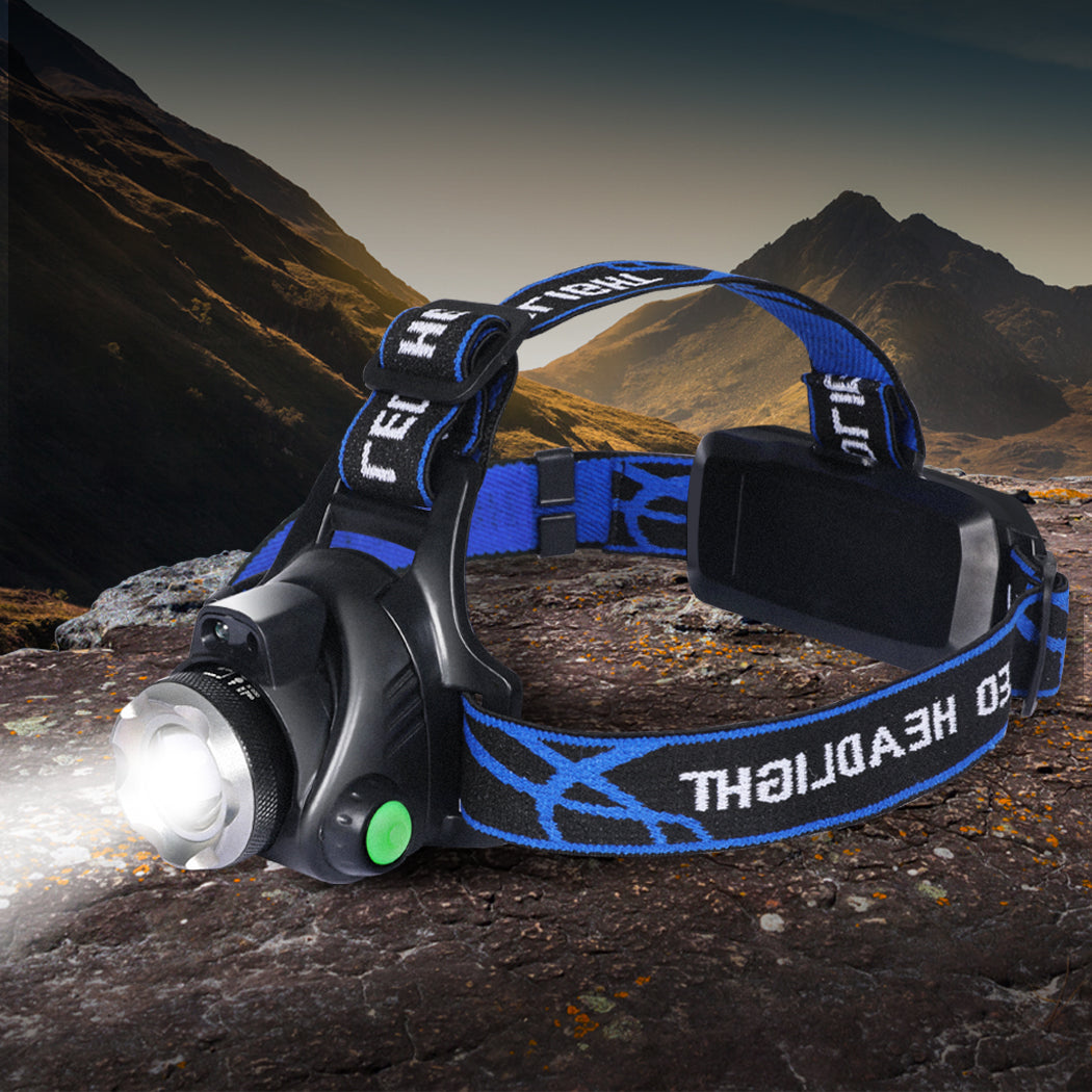 3x 500LM LED Headlamp Headlight Flashlight