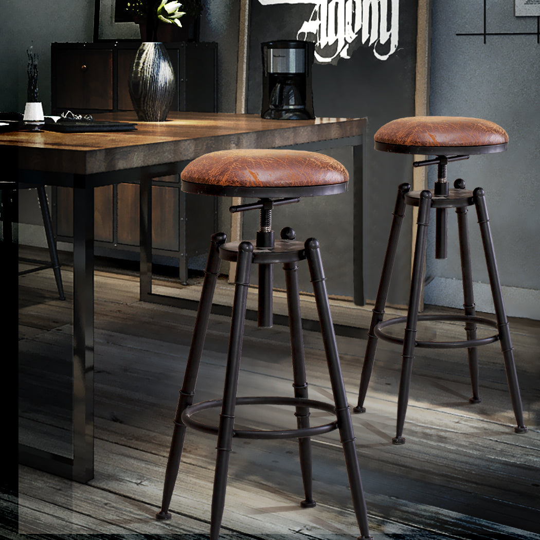 4x Bar Stools Industrial Kitchen with Rustic Stool Stool Barstool