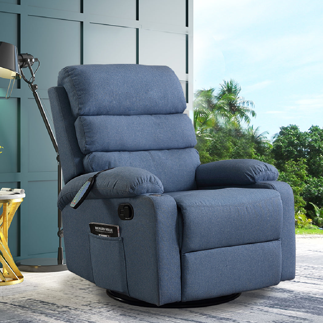 Massage Chair Recliner Chairs Blue