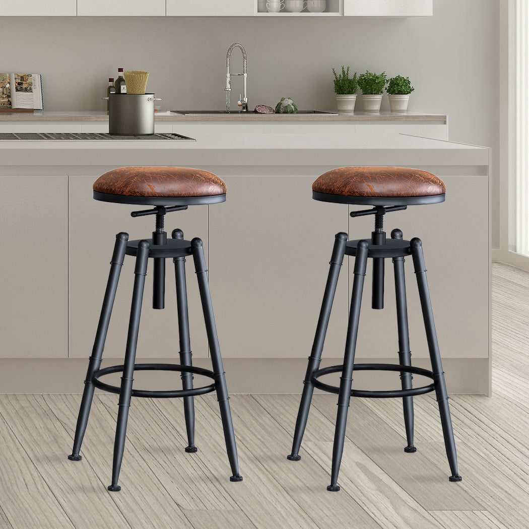 2x Industrial Bar Stools - Kitchen - Rustic Stool Stool Barstool