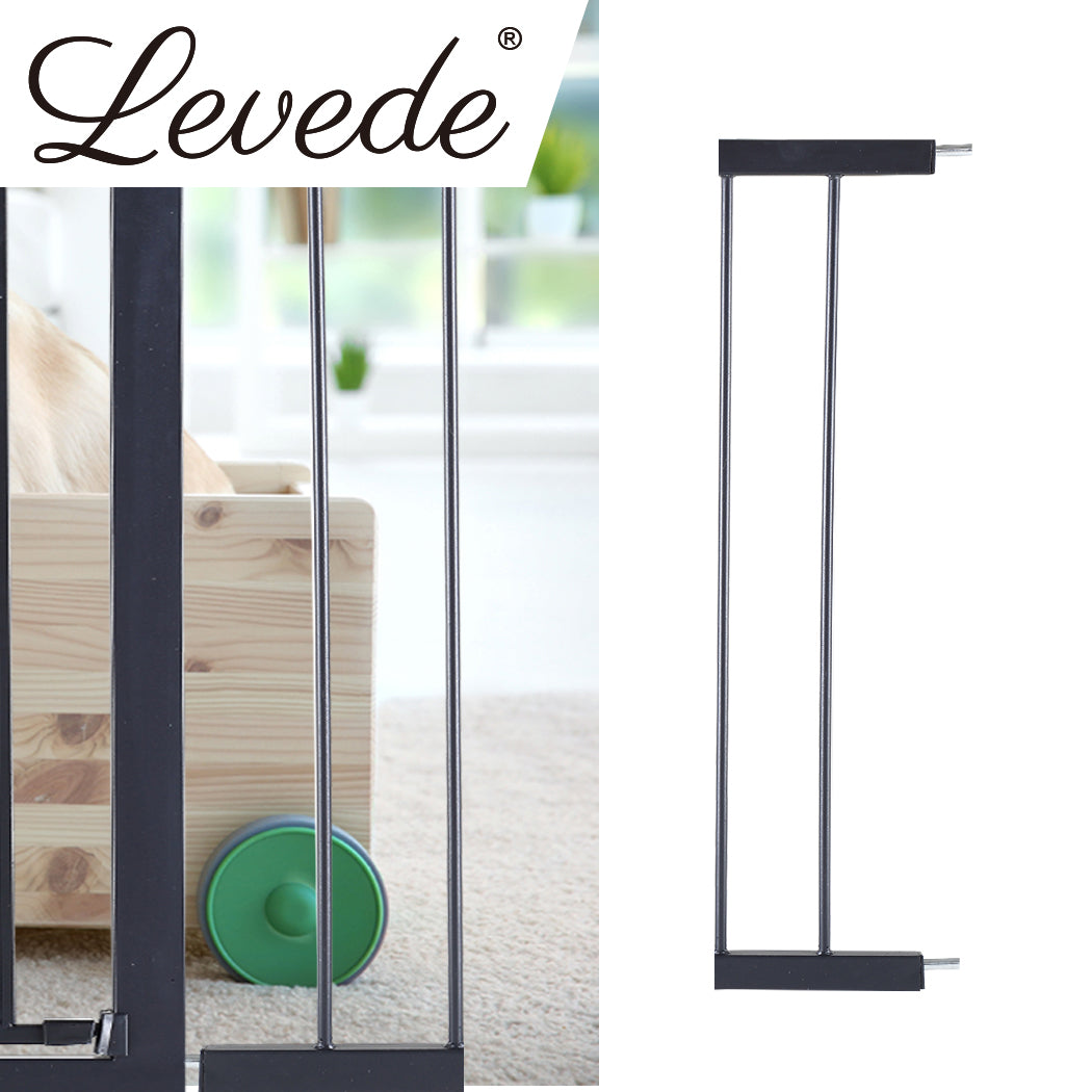 Baby Safety Gate Adjustable Pet Black 10cm Extension - Kids Security