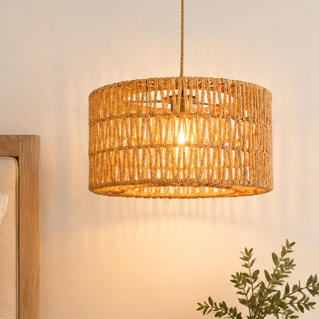 Boho Pendant Light Shade Yellow 32x32x17cm