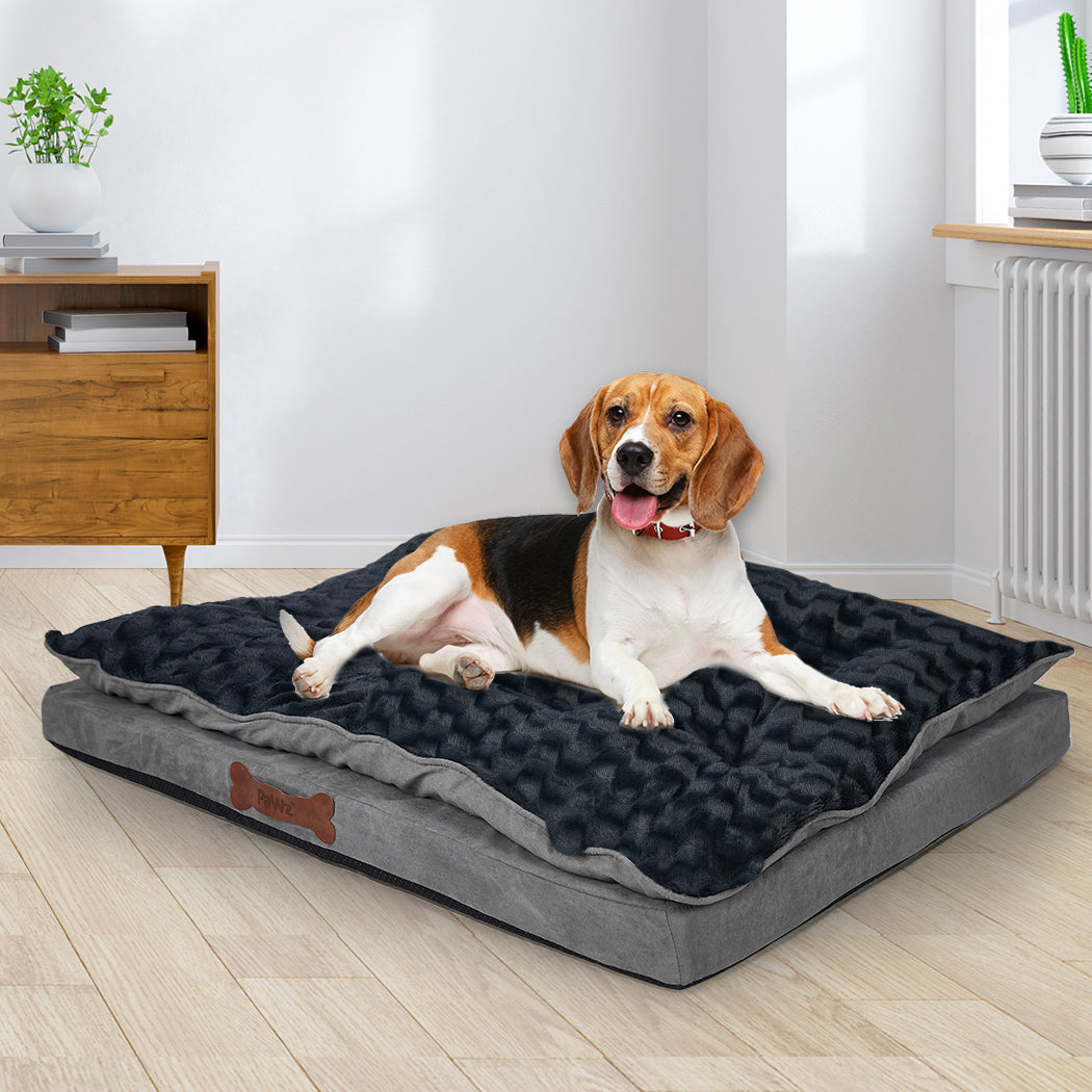 Dog Calming Bed Warm Soft Plush Comfy S Grey Small