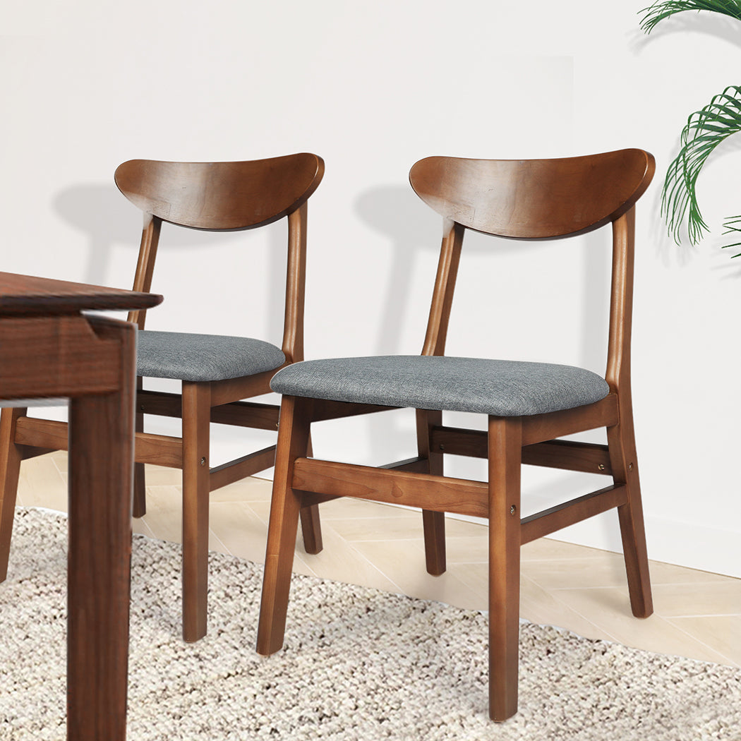 Premium 2xDining Chairs Kitchen Chair Brown 2Pack  Easy Assembly