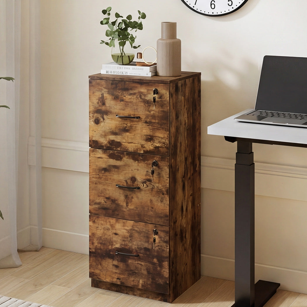 3 Drawer Lockable Filing Cabinet Vertical | Simpledeals