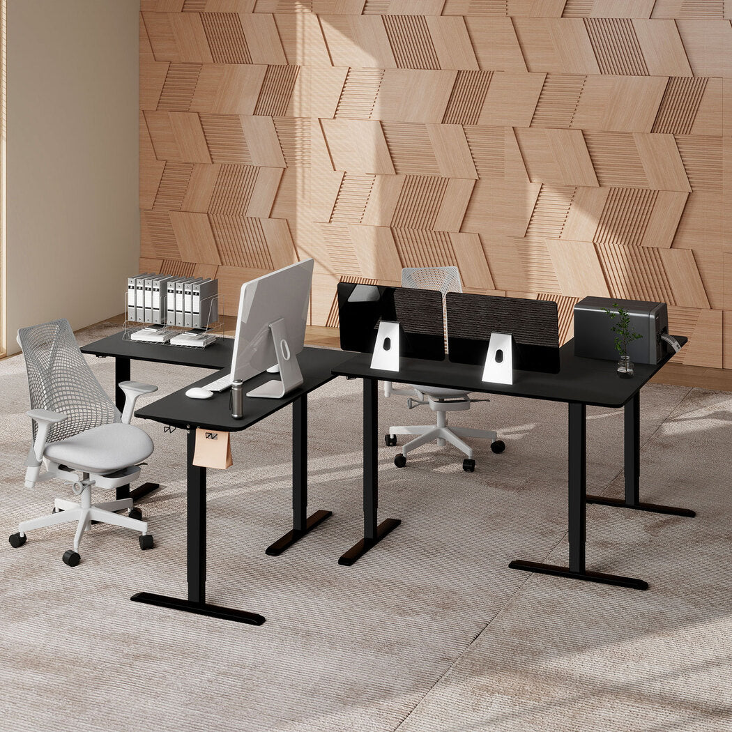 Electric Standing Desk Adjustable Height 130x130x72cm