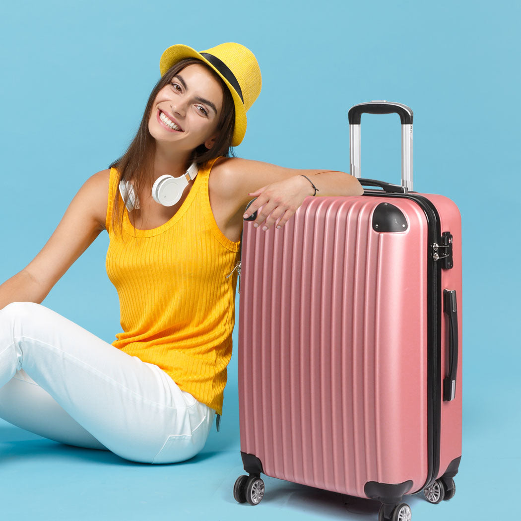 24 Luggage Suitcase Rose Gold 39x23x63cm