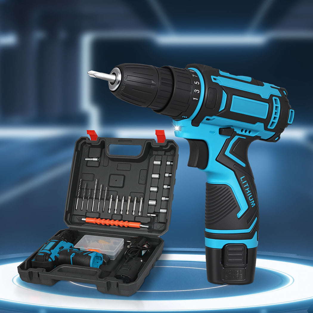 Cordless Drill Kit 12V Compact 19x6x20cm