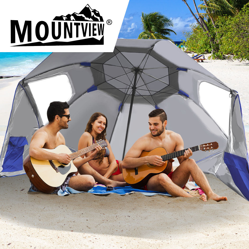 Beach Umbrella Outdoor Umbrellas Blue 2.13M
