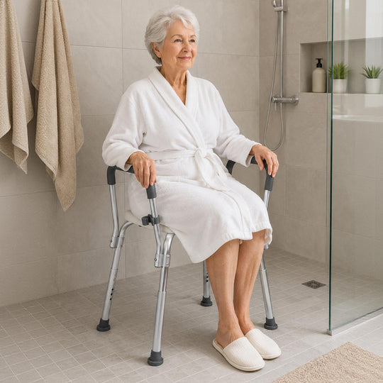 Adjustable Shower Chair Bath Seat Arms with Health & Beauty - photo 8