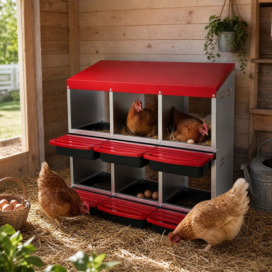6 Hole Roll Away Chicken Nesting Box | Simpledeals