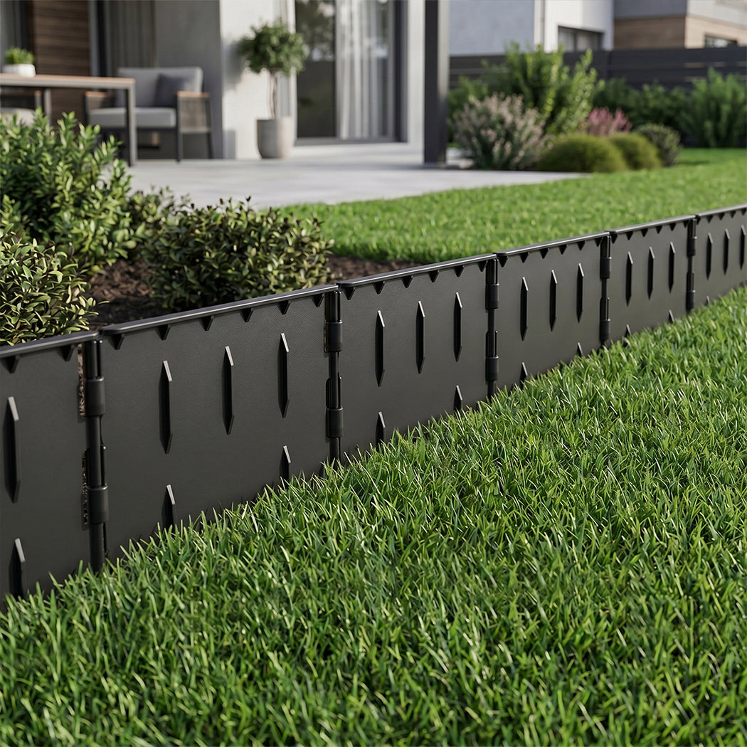 Garden Lawn Edging 26.7m Modular Black | Simpledeals