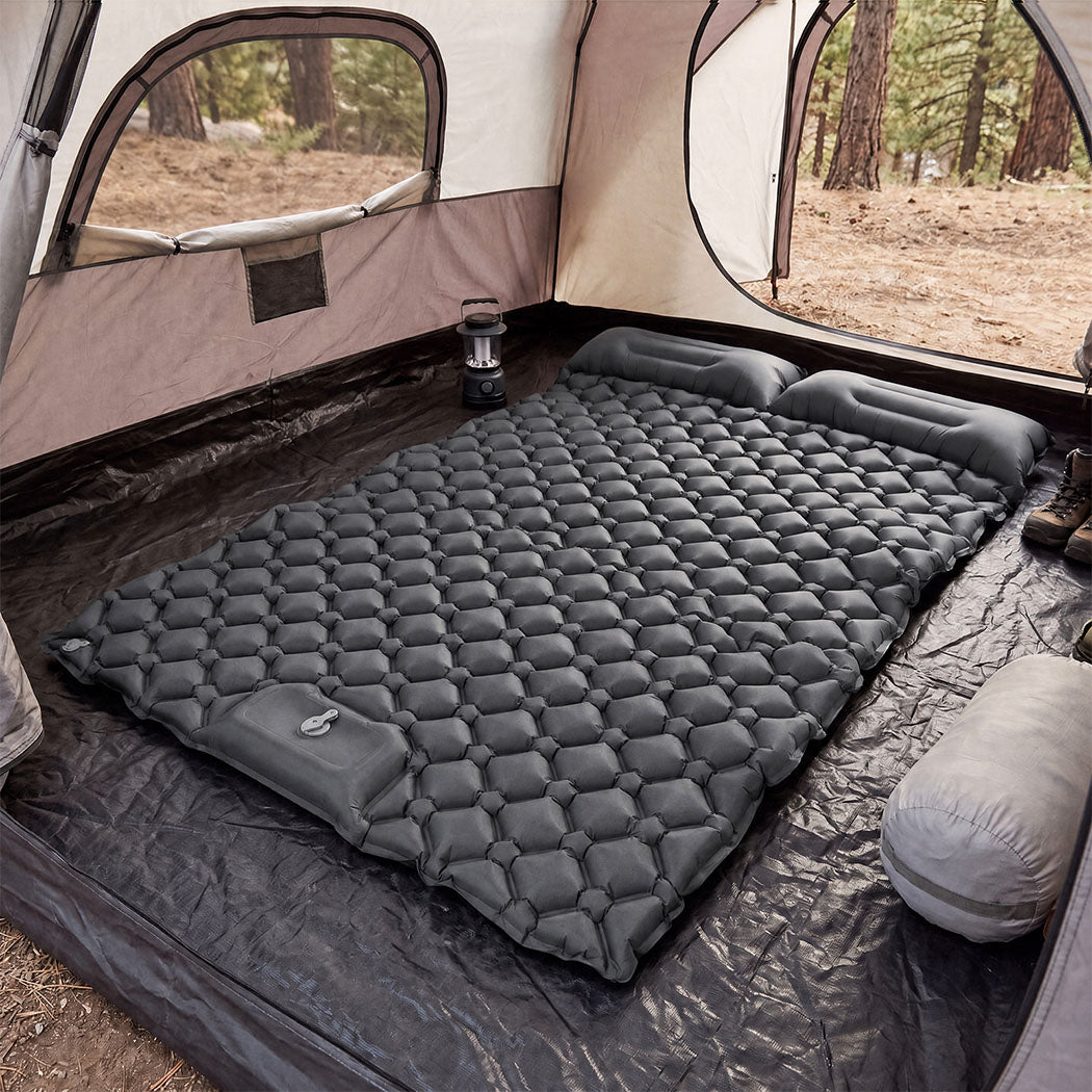 Camping Mattress Double Wide Grey 195x125x12.5cm
