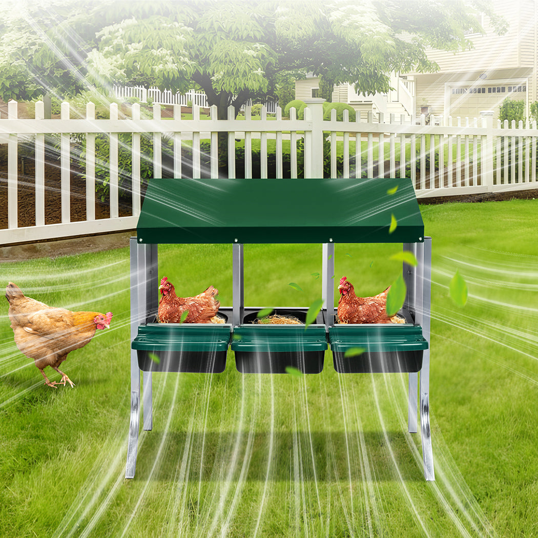 Chicken Coop Hutch Green 80x52x78.5cm