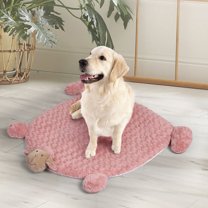 Pet Bed Cat Calming Beds Dog Squeaky L Pink Large - Toys Cushion Puppy Kennel