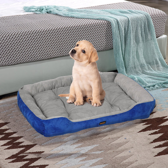 Pet Bed Dog Beds Bedding Mattress M Navy Medium - Mat Cushion Soft Pad