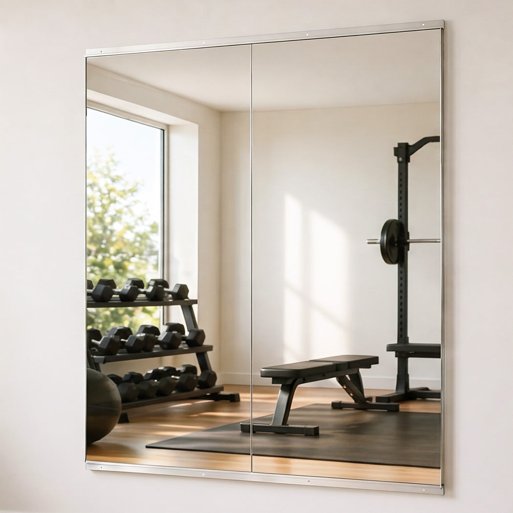 Full Length Gym Mirror Wall Mount 2 Pack | Simpledeals