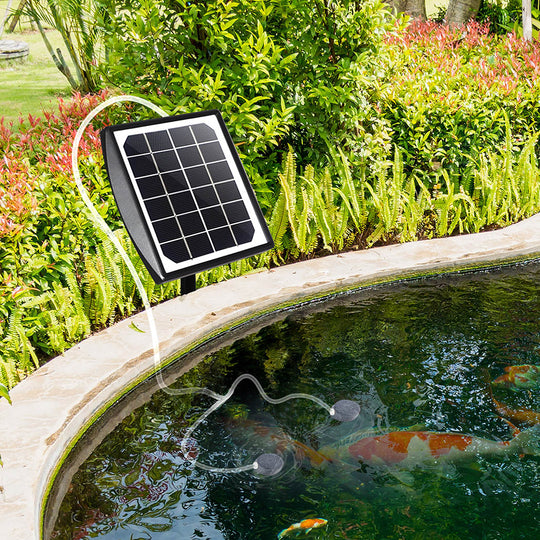 Stylish Solar Oxygenator Air Pump Powered - Tank Pool Water Pond