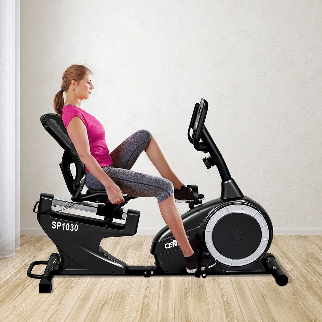 Recumbent Bike Adjustable Resistance 158x68x111cm