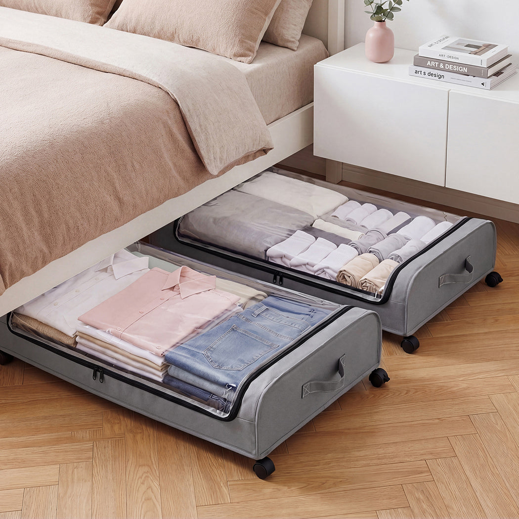 Under Bed Storage Containers Rolling 2-Pack | Simpledeals