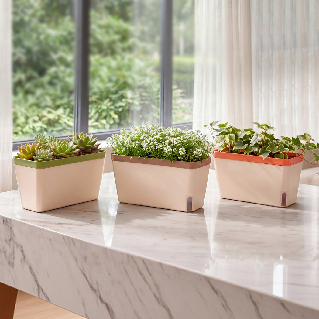 Self Watering Plant Pots 3 Pack Indoor | Simpledeals