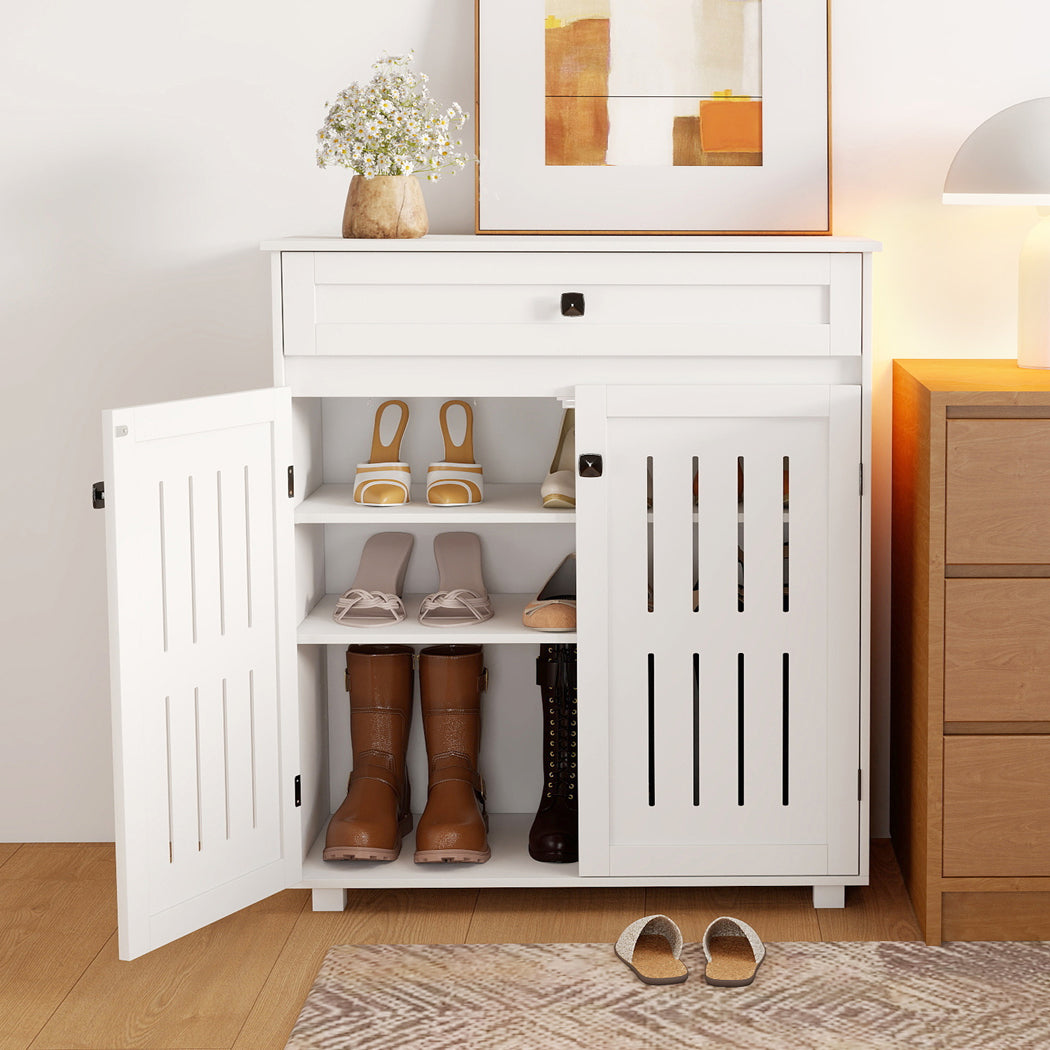 Shoe Cabinet Storage White 78x37x85.5cm