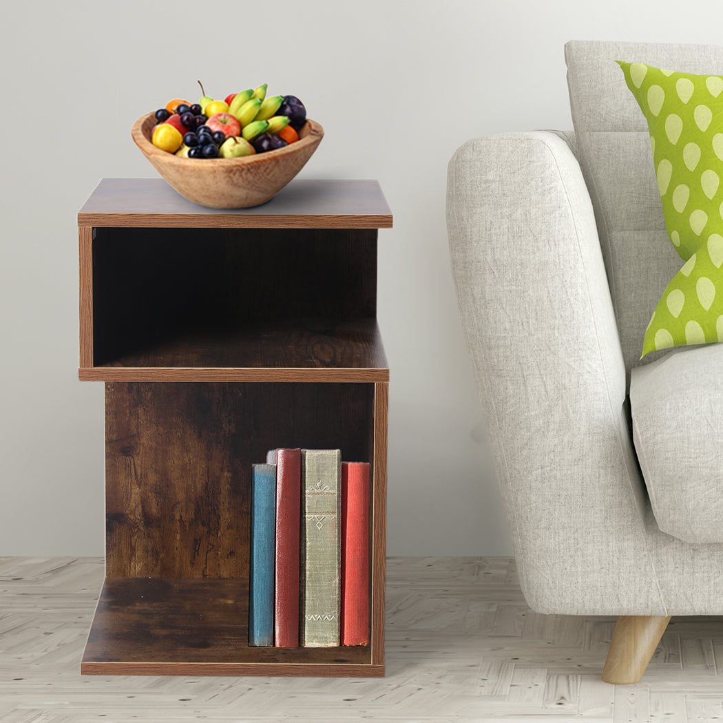 Contemporary Bedside Tables Drawers Side Table Oak  Sleek Modern Look