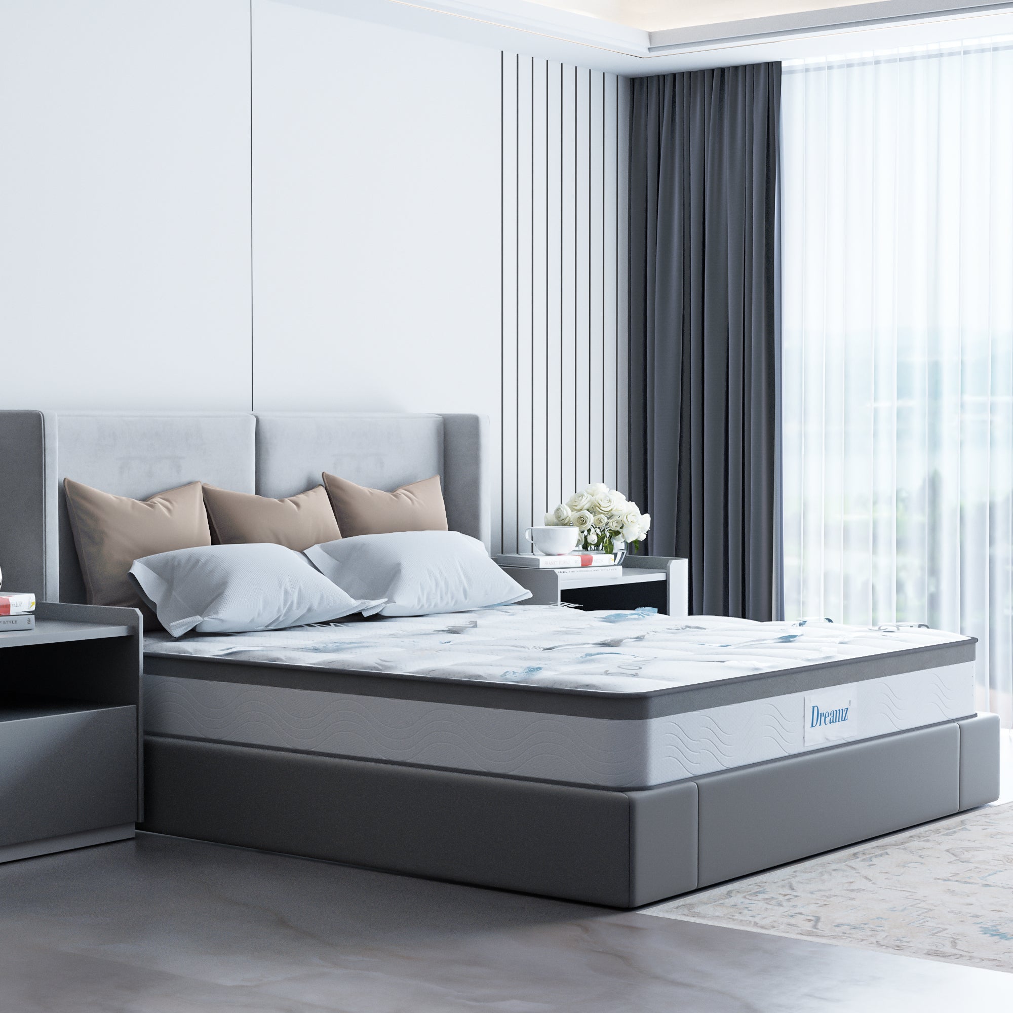 Double 25cm Versatile Spring Mattress Bed Pocket Tight Medium firm 6.0 Premium Quality