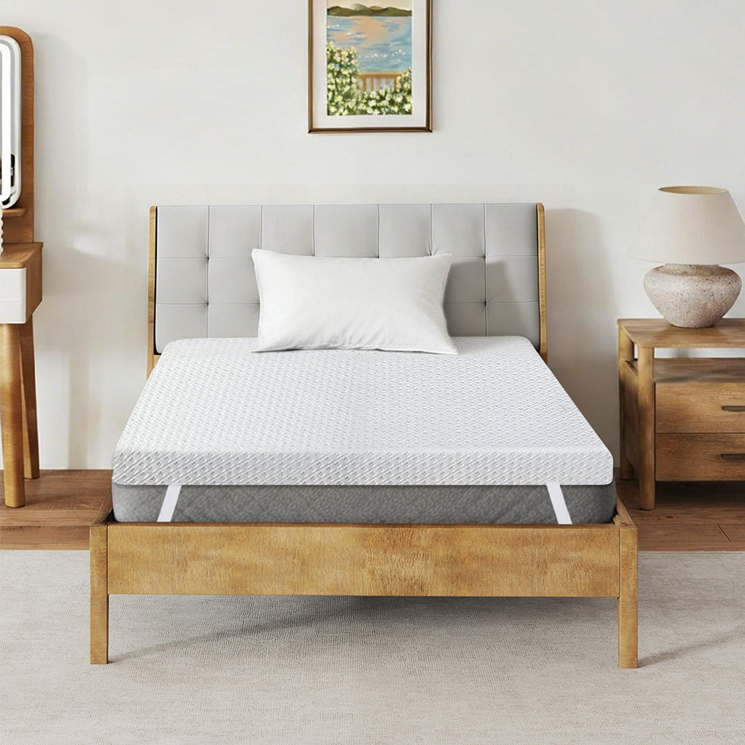 Memory Foam Mattress Topper Dual Layer 190x91x10cm