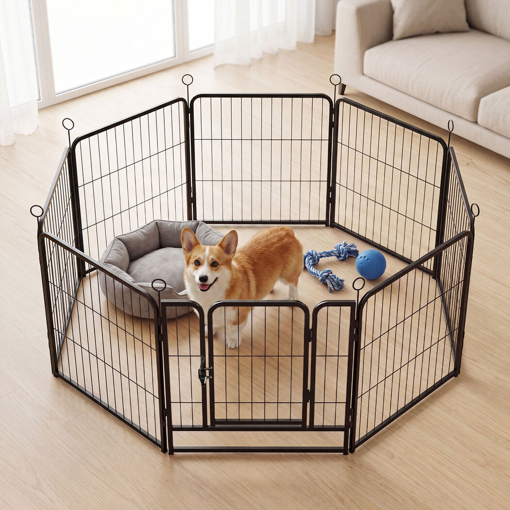 Metal Dog Playpen Foldable 56x60cm