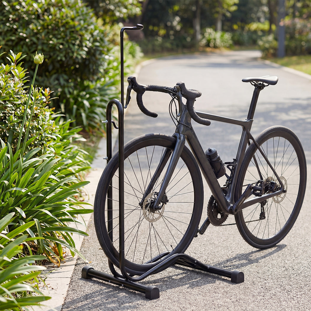 3-in-1 Bike Floor Stand Upright Storage Rack | Simpledeals