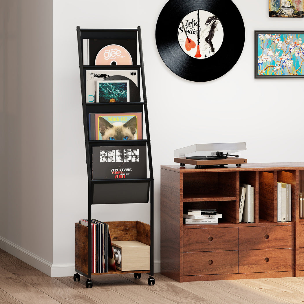 Vinyl Record Stand Storage Rack 39x30x150cm