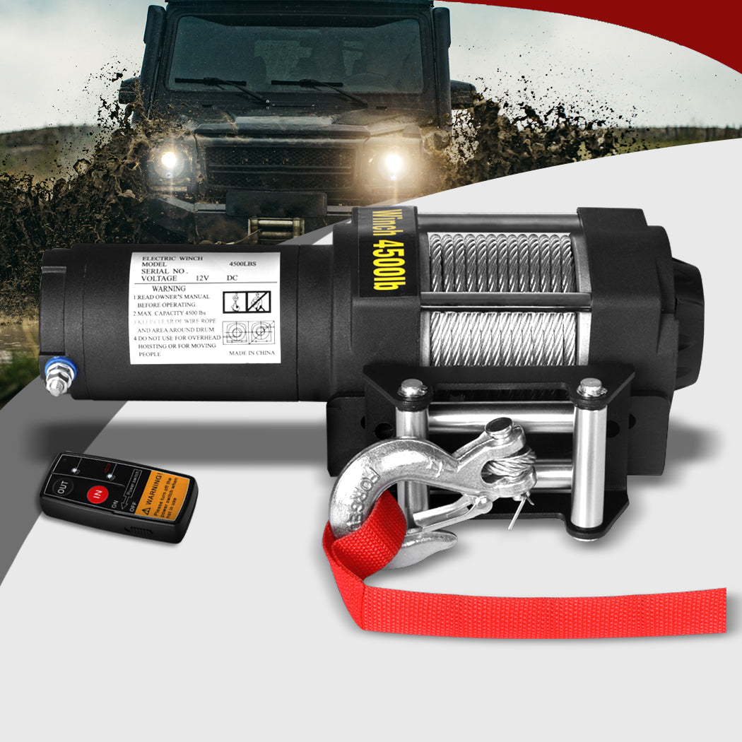 Electric Winch 4500LBS/2041KG 12V Wireless - SC9 id