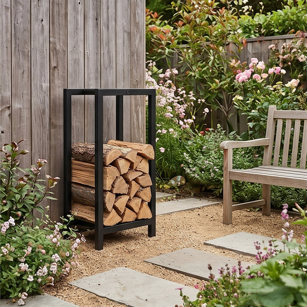 Firewood Rack Metal Log Holder Indoor Outdoor | Simpledeals