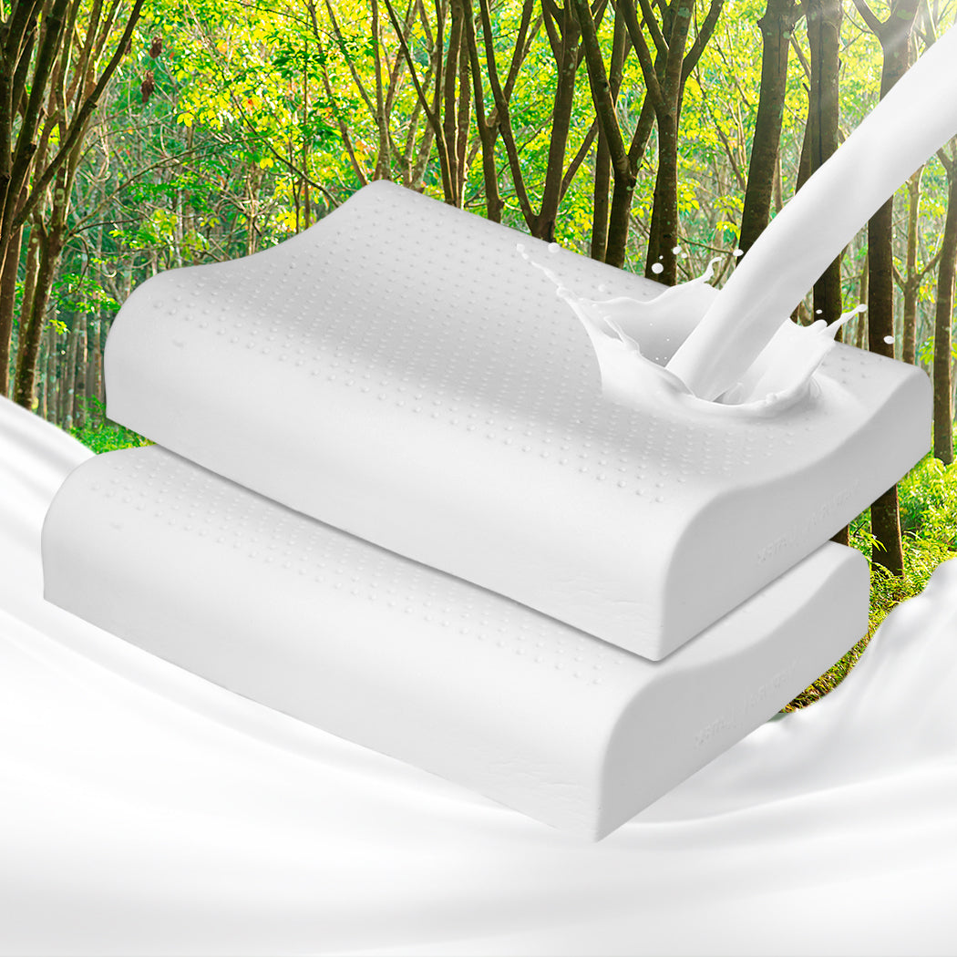 2x Natural Latex Pillow Removable