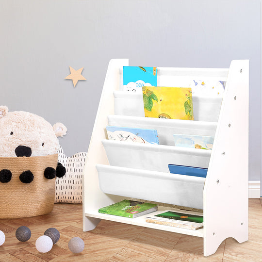 Kids Bookshelf Bookcase Magazine Rack Wooden Organiser Shelf Rack Children - SC4 id