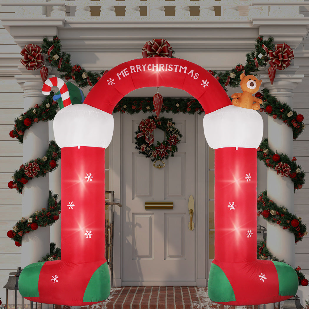 Christmas Inflatable Decor Stocking - Arch Led Lights Xmas