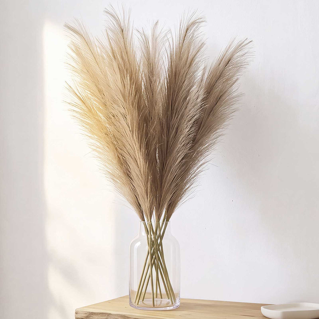 Artificial Pampas Grass Brown 3Pcs