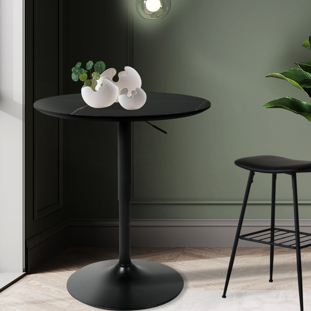 Bar Table Swivel Black